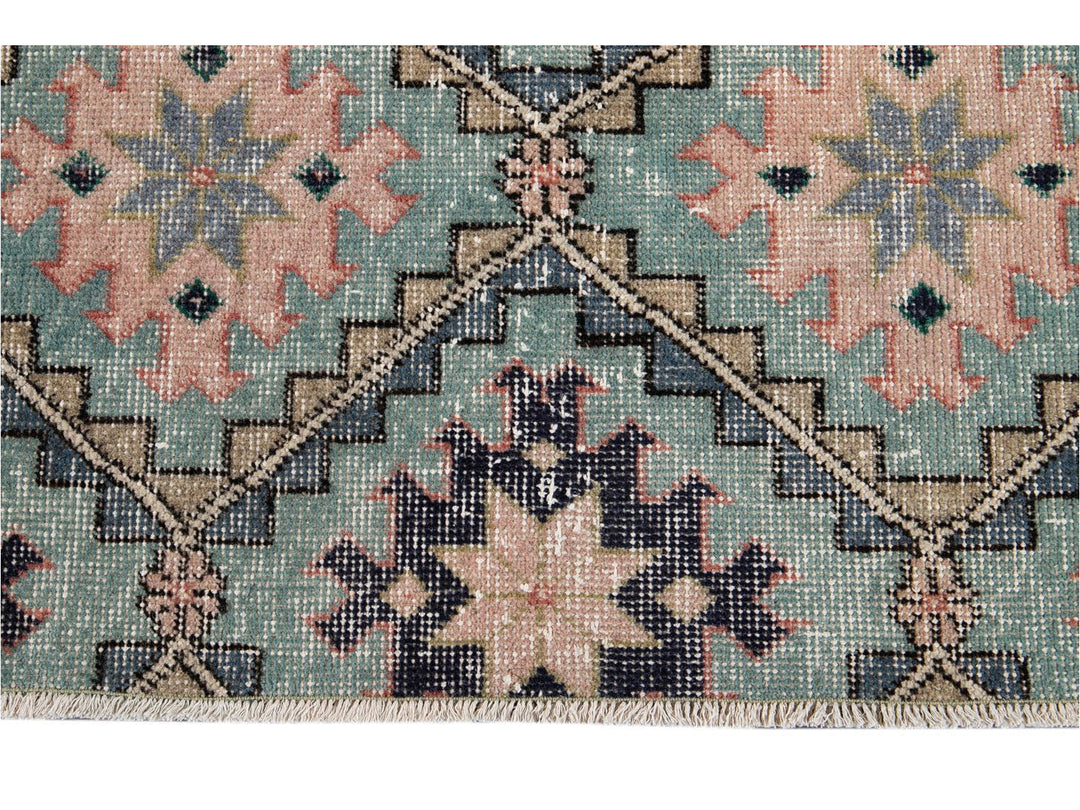 Vintage Turkish Scatter Wool Rug 4 X 7