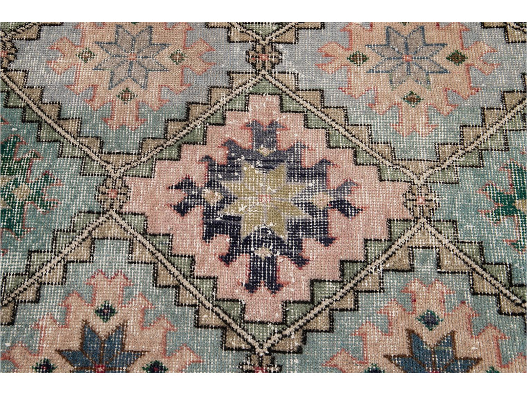 Vintage Turkish Scatter Wool Rug 4 X 7