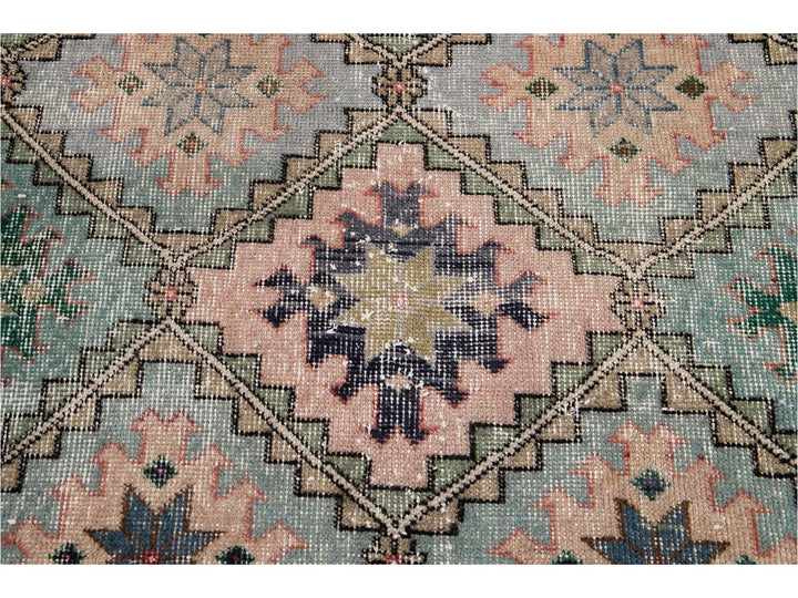 Vintage Turkish Scatter Wool Rug 4 X 7