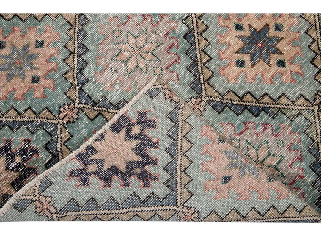 Vintage Turkish Scatter Wool Rug 4 X 7