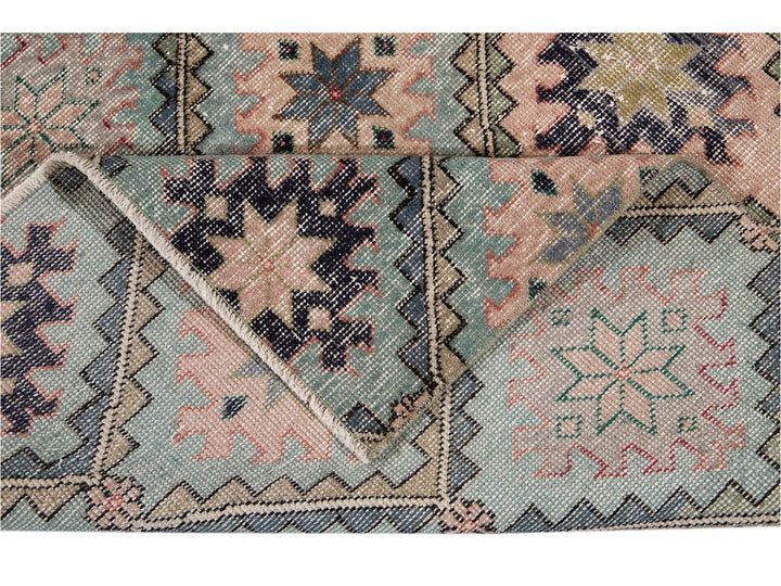 Vintage Turkish Scatter Wool Rug 4 X 7