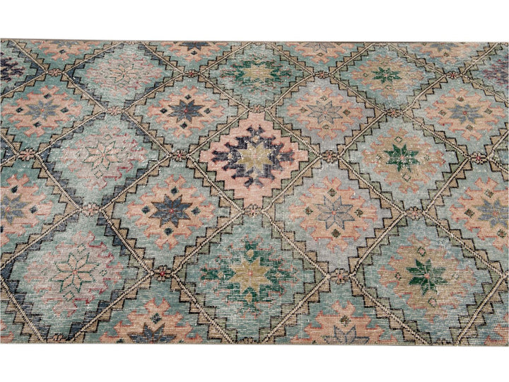 Vintage Turkish Scatter Wool Rug 4 X 7