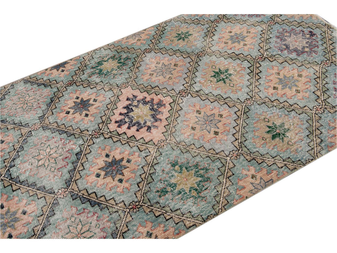 Vintage Turkish Scatter Wool Rug 4 X 7