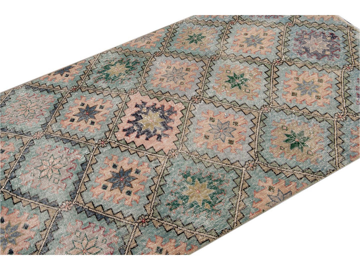 Vintage Turkish Scatter Wool Rug 4 X 7