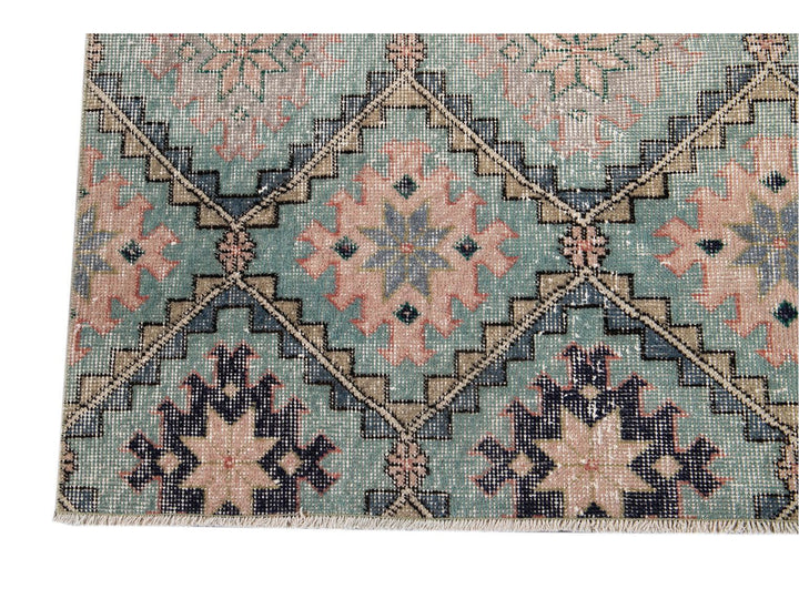 Vintage Turkish Scatter Wool Rug 4 X 7