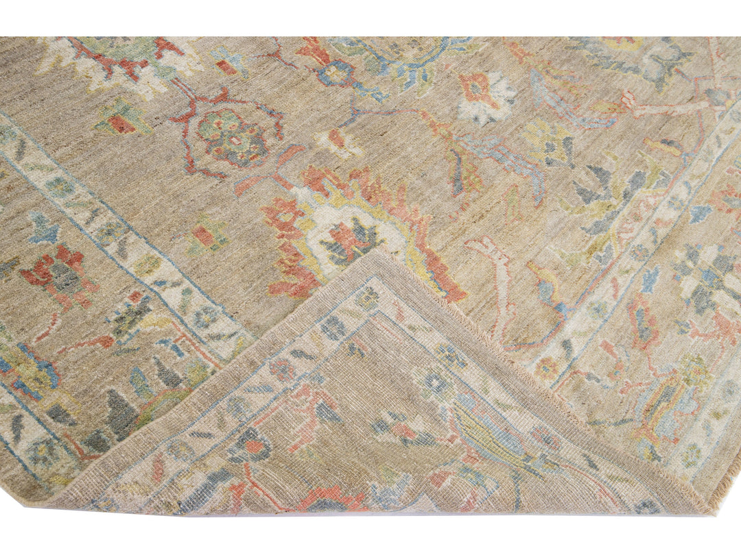 Modern Sultanabad Wool Rug 9 X 11