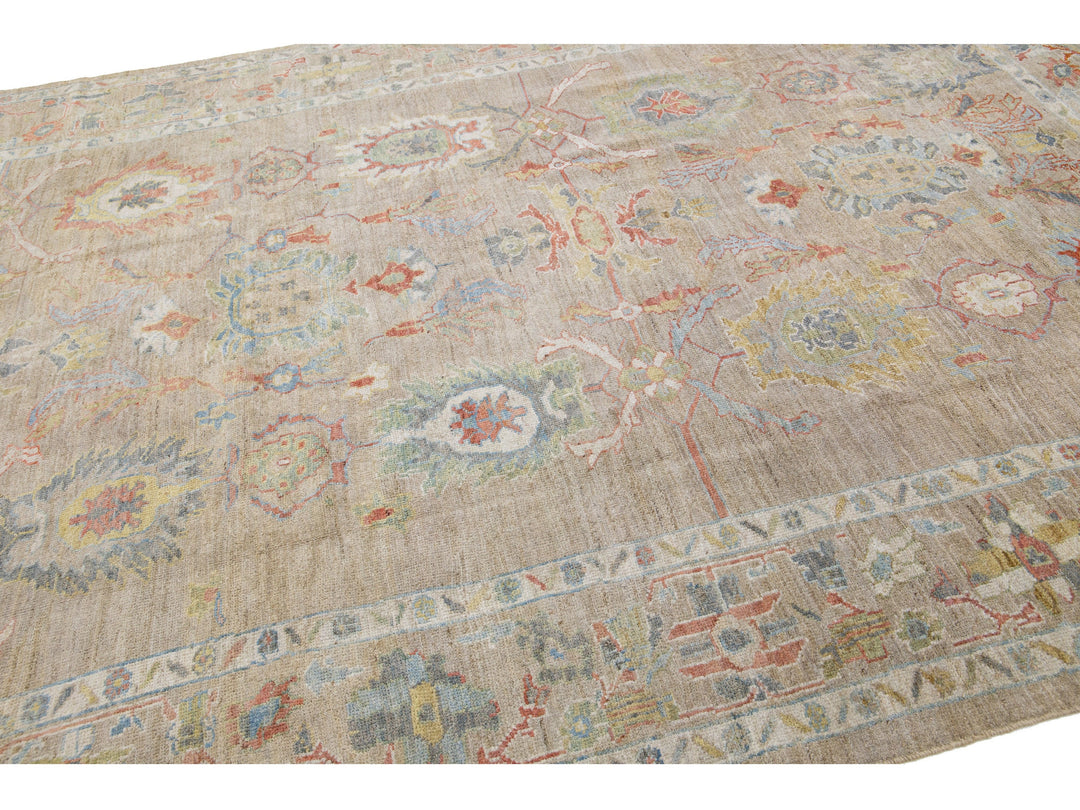 Modern Sultanabad Wool Rug 9 X 11