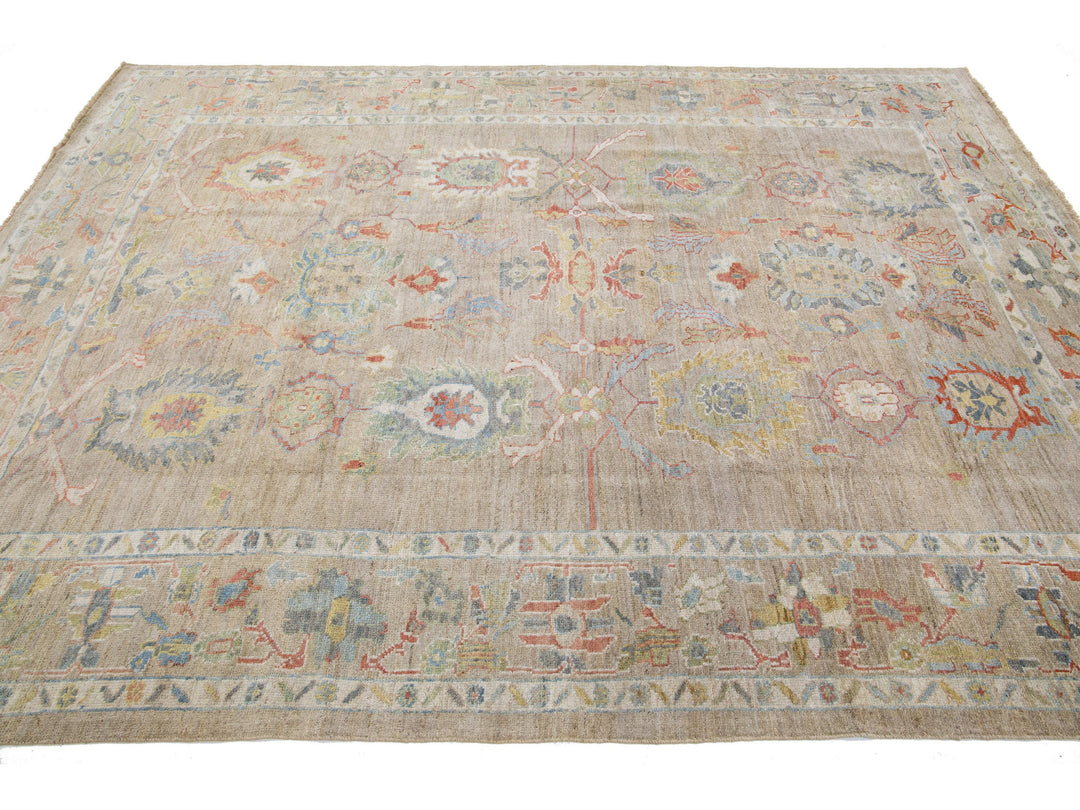 Modern Sultanabad Wool Rug 9 X 11