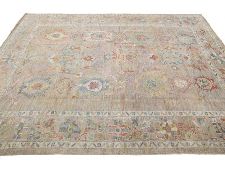 Modern Sultanabad Wool Rug 9 X 11