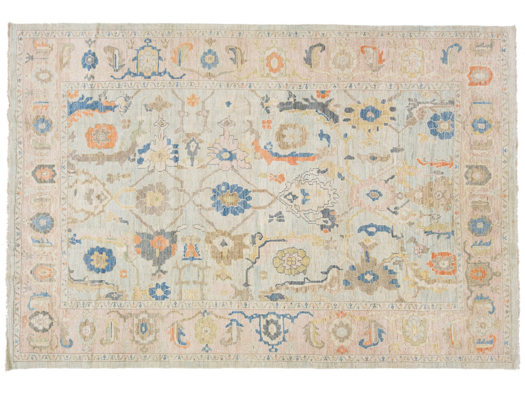 Modern Sultanabad Wool Rug 9 X 12