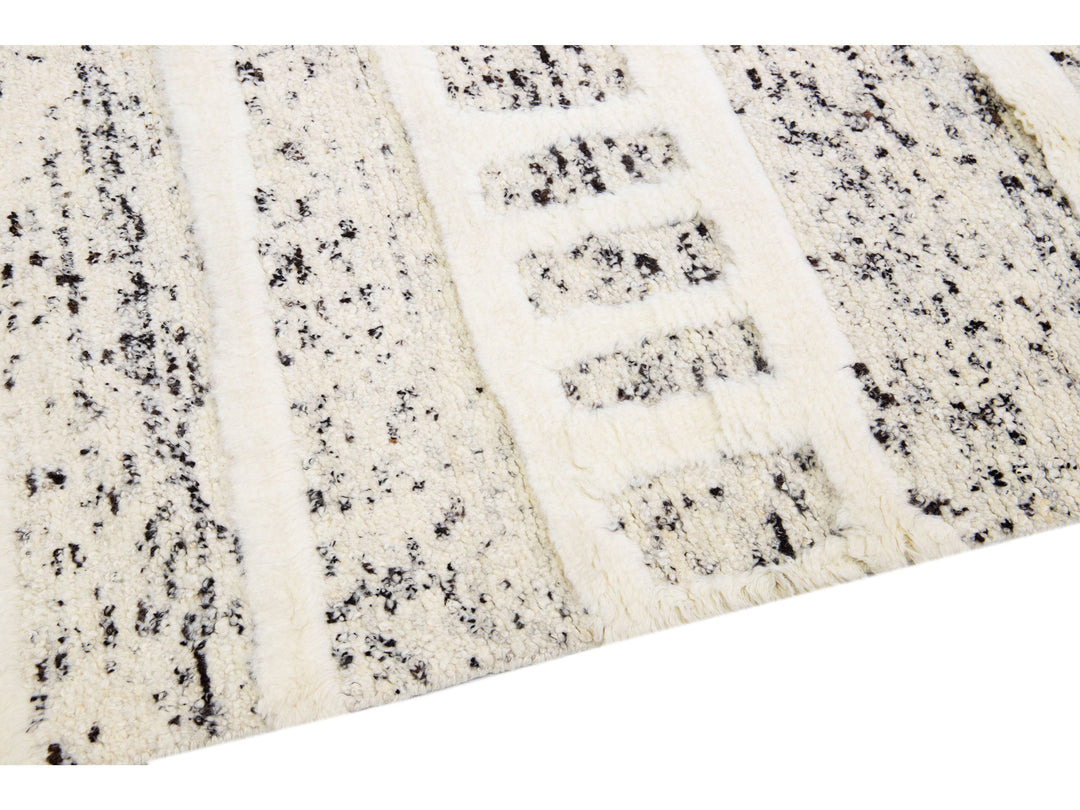 Modern Moroccan Wool Rug 12 X 15