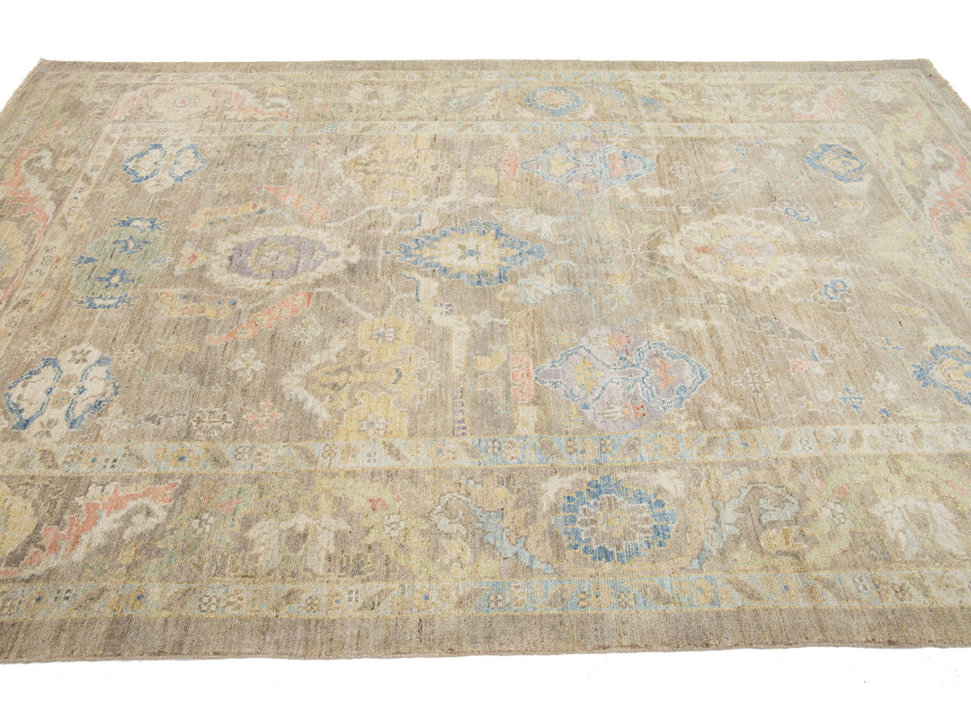 Modern Sultanabad Wool Rug 7 X 10