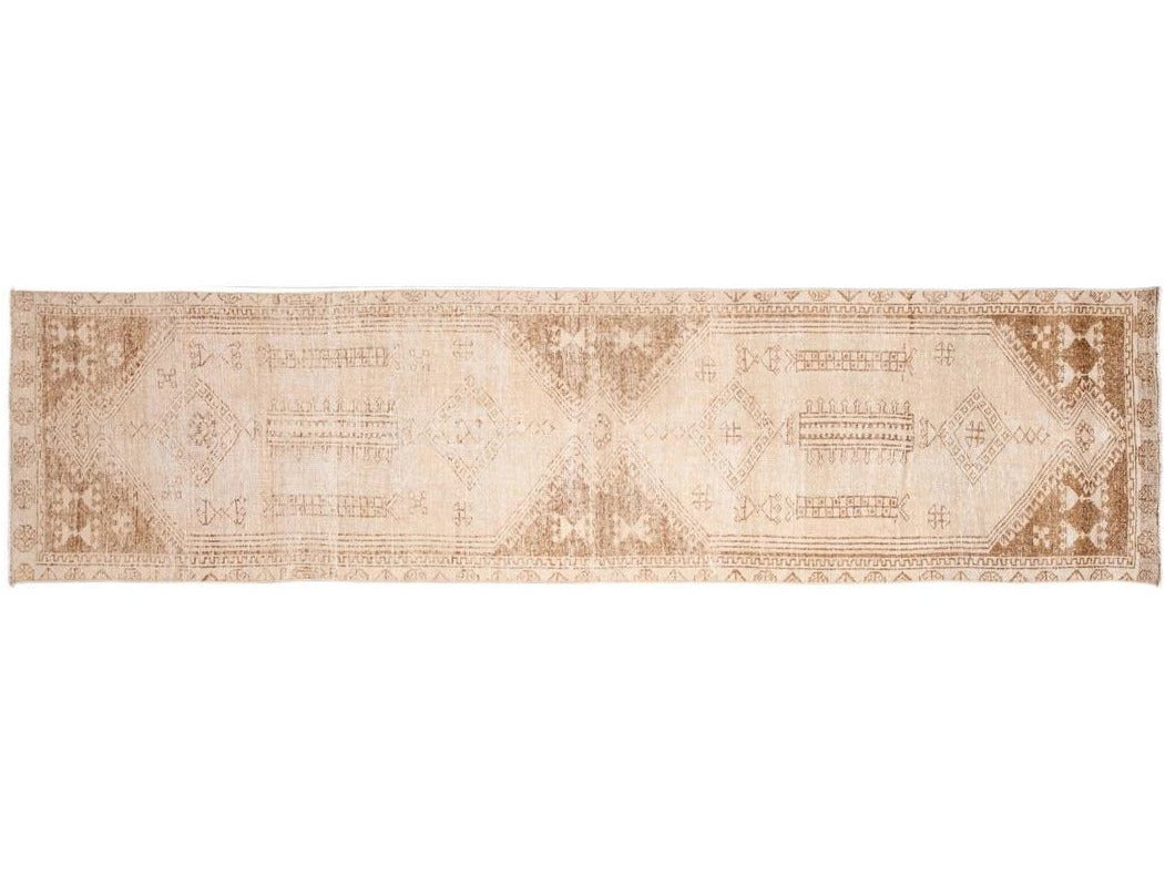 Mid-20th Century Vintage Turkish Wool Runner Rug 3 X 12