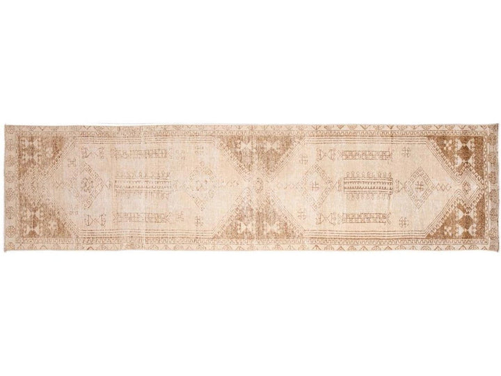 Mid-20th Century Vintage Turkish Wool Runner Rug 3 X 12