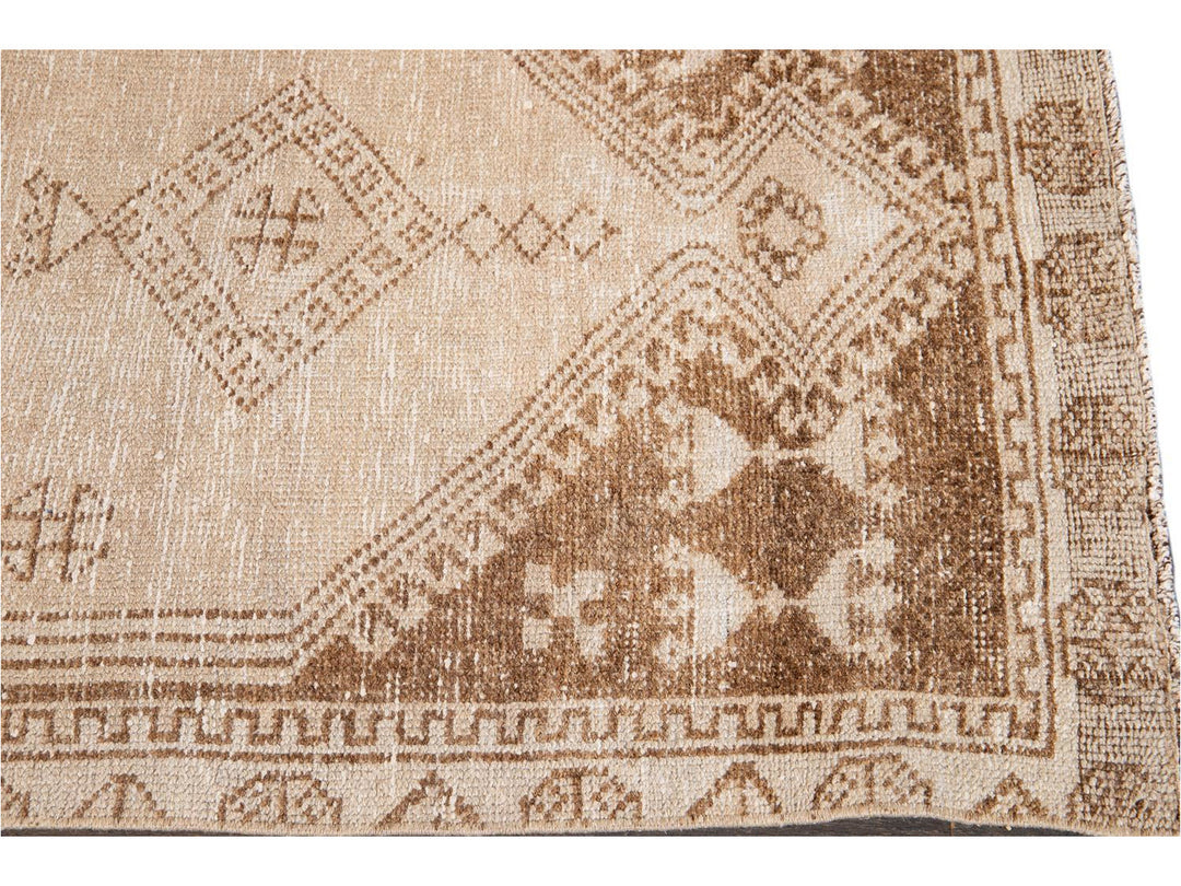 Mid-20th Century Vintage Turkish Wool Runner Rug 3 X 12