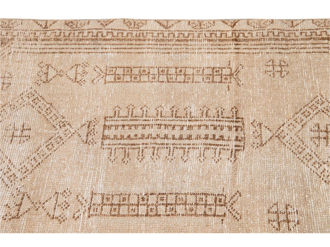 Mid-20th Century Vintage Turkish Wool Runner Rug 3 X 12