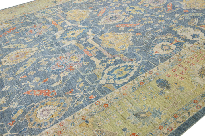 Modern Sultanabad Wool Rug 13 X 18