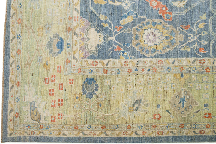 Modern Sultanabad Wool Rug 13 X 18