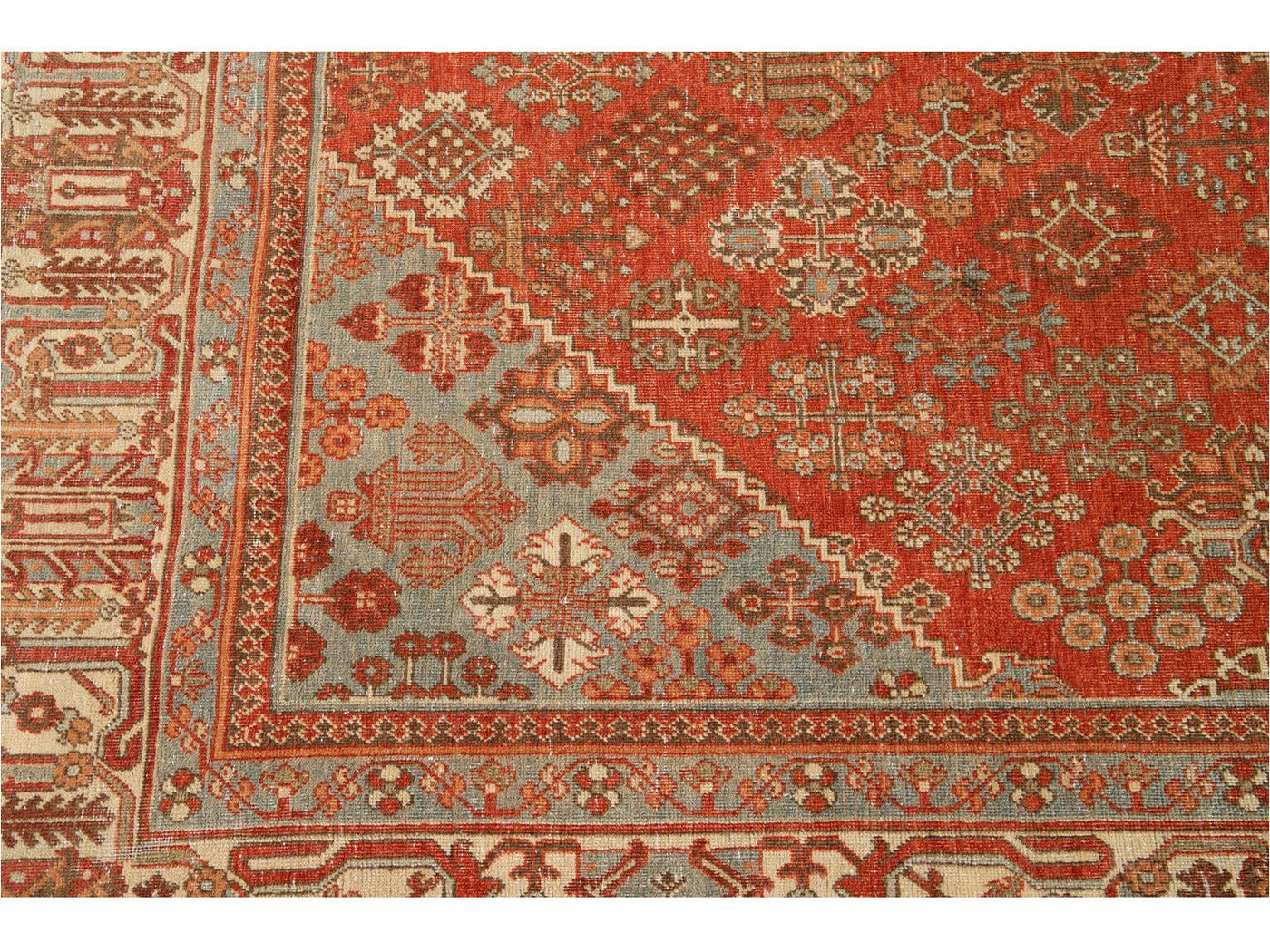 Antique Joshegan Persian Wool Rug 7 X 10