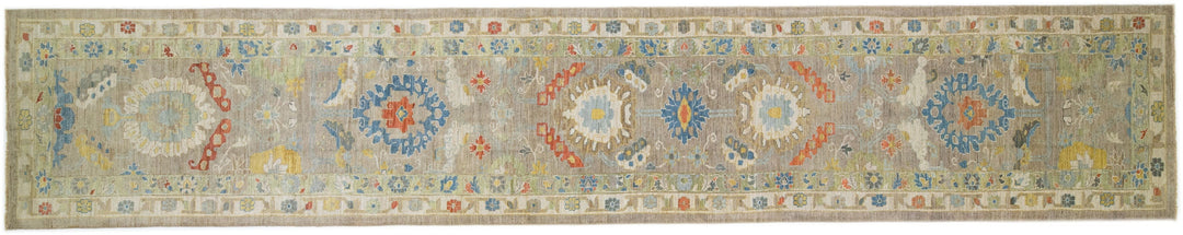 Modern Sultanabad Wool Runner 4 X 23
