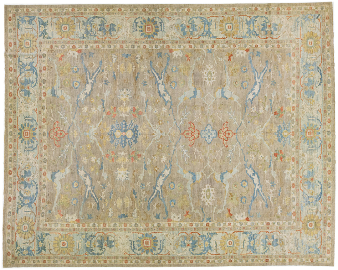 Modern Sultanabad Wool Rug 15 X 19
