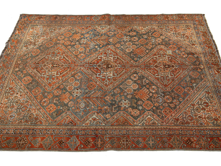 Antique Shiraz Wool Rug 4 X 6