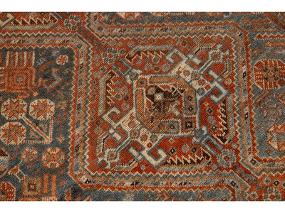 Antique Shiraz Wool Rug 4 X 6