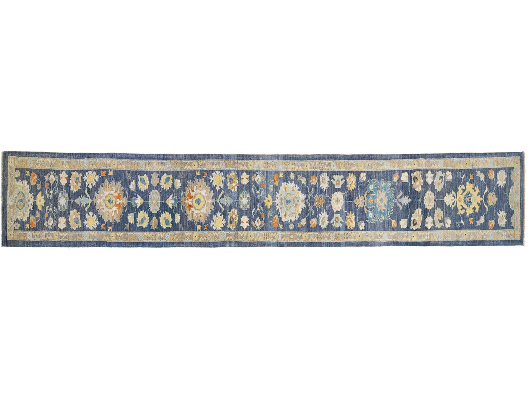 Modern Sultanabad Wool Runner 3 X 19