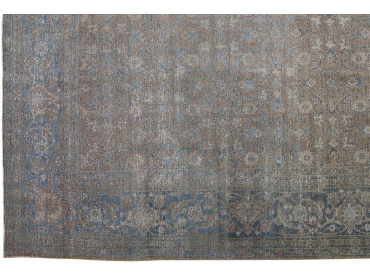 Antique Tabriz Wool Rug 12 X 15