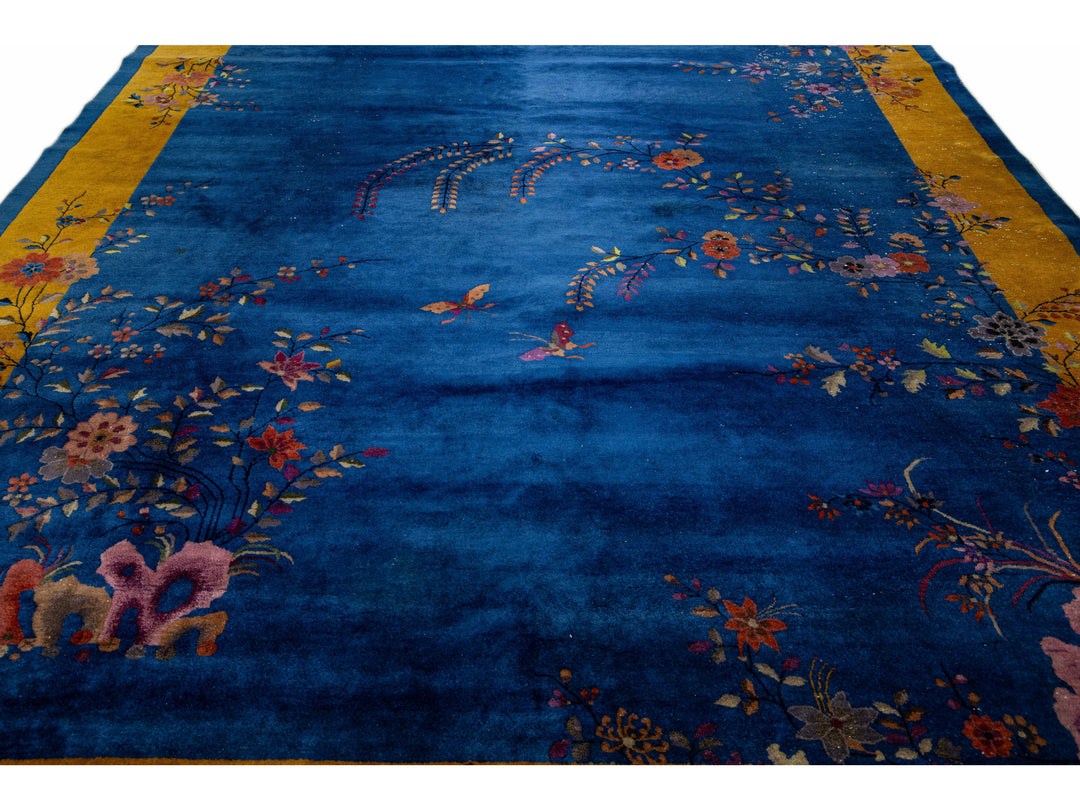 Antique Art Deco Chinese Rug 10 X 15