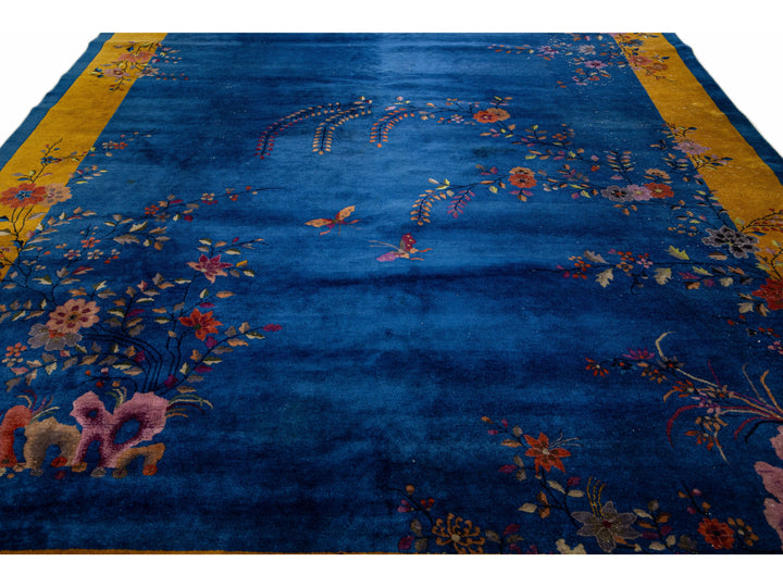 Antique Art Deco Chinese Rug 10 X 15