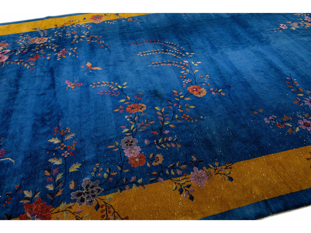 Antique Art Deco Chinese Rug 10 X 15