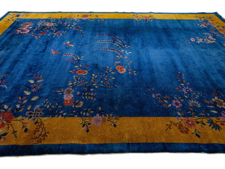 Antique Art Deco Chinese Rug 10 X 15