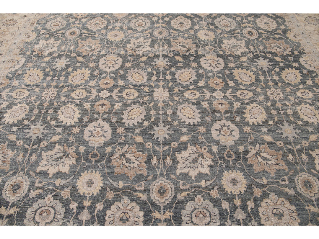 Modern Khotan Style Wool Rug 12 X 12