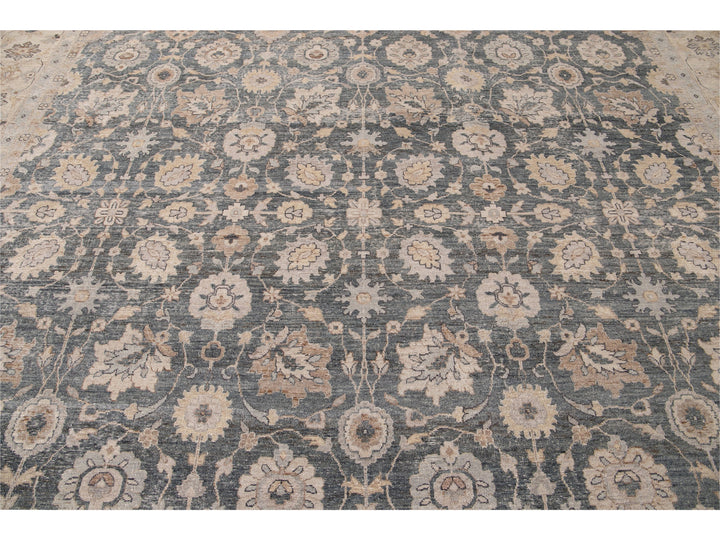 Modern Khotan Style Wool Rug 12 X 12