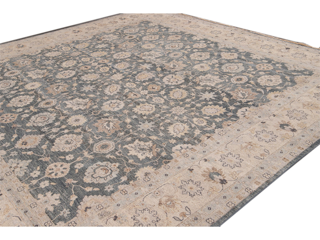 Modern Khotan Style Wool Rug 12 X 12