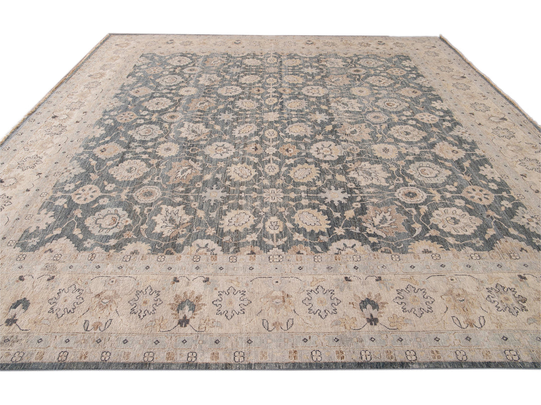 Modern Khotan Style Wool Rug 12 X 12