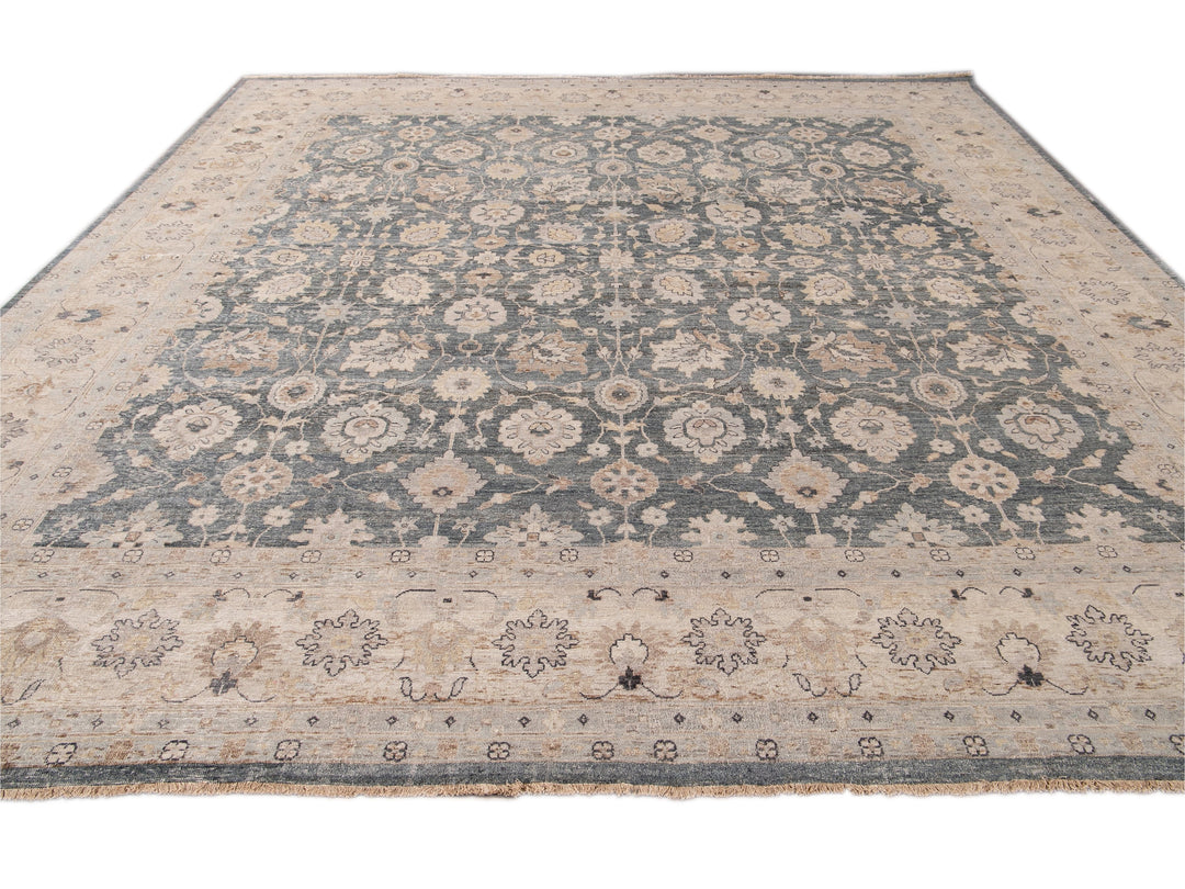 Modern Khotan Style Wool Rug 12 X 12