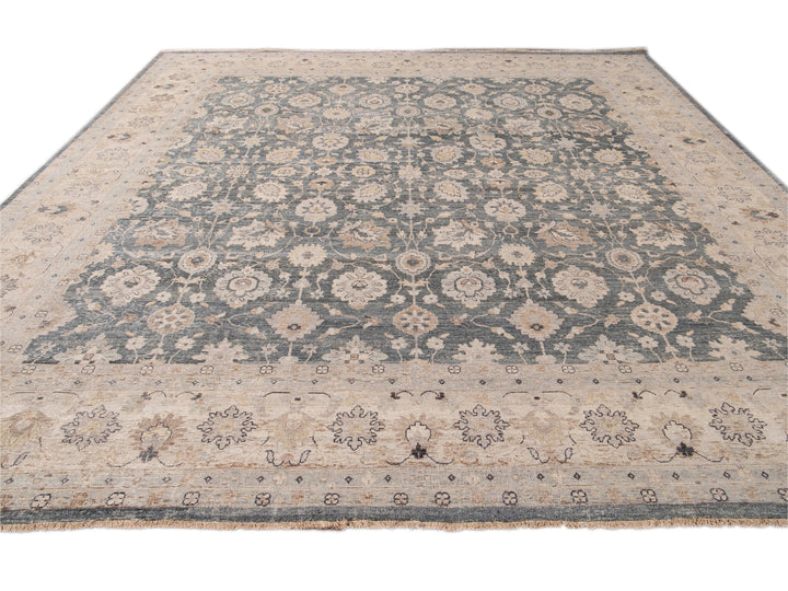 Modern Khotan Style Wool Rug 12 X 12