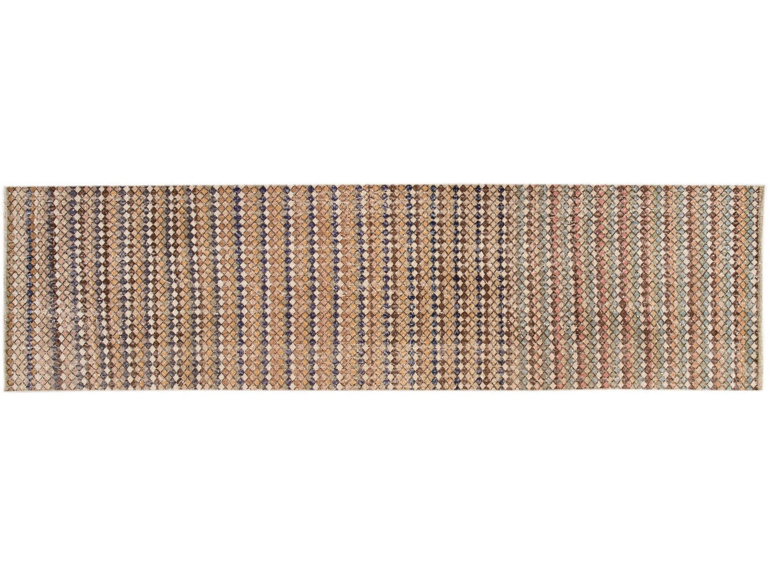 Mid-20th Century Vintage Turkish Wool Runner Rug, 3 X 10