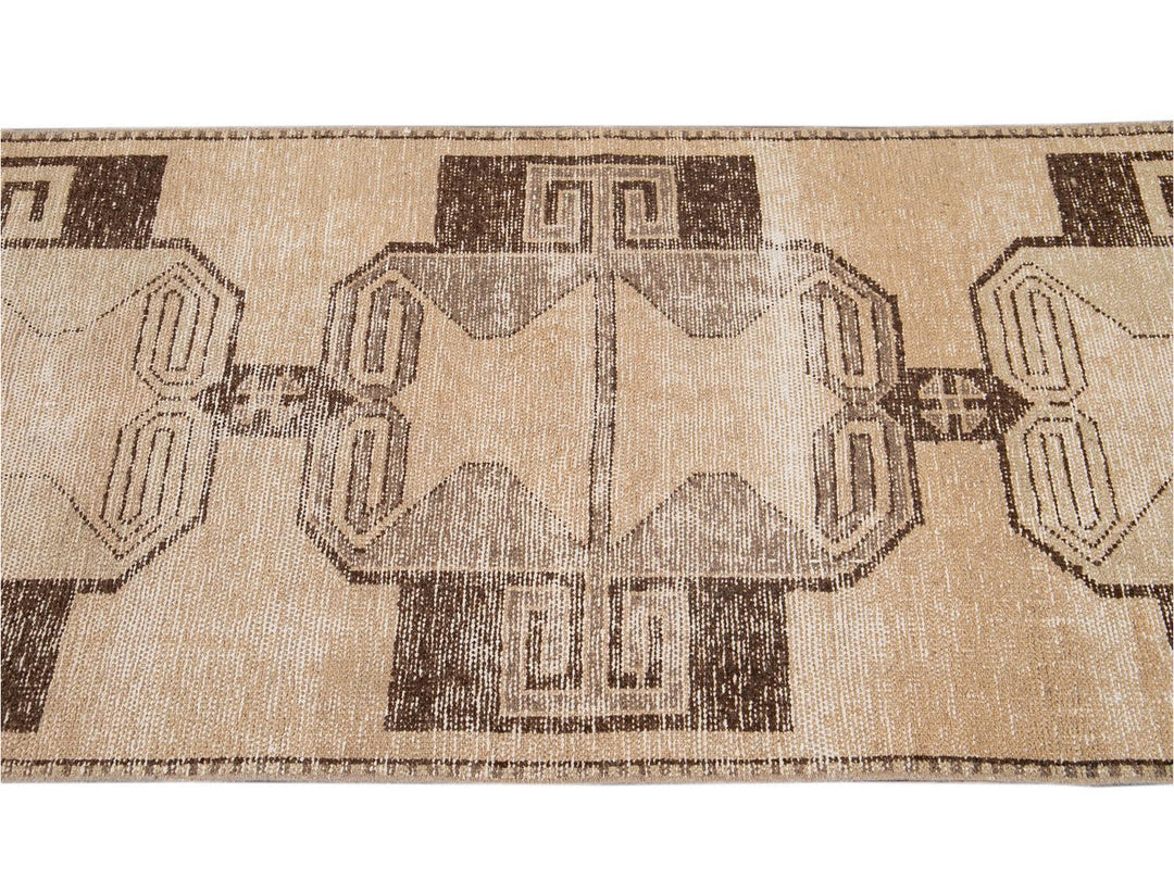 Mid 20th Century Vintage Turkish Wool Runner 3 X 12