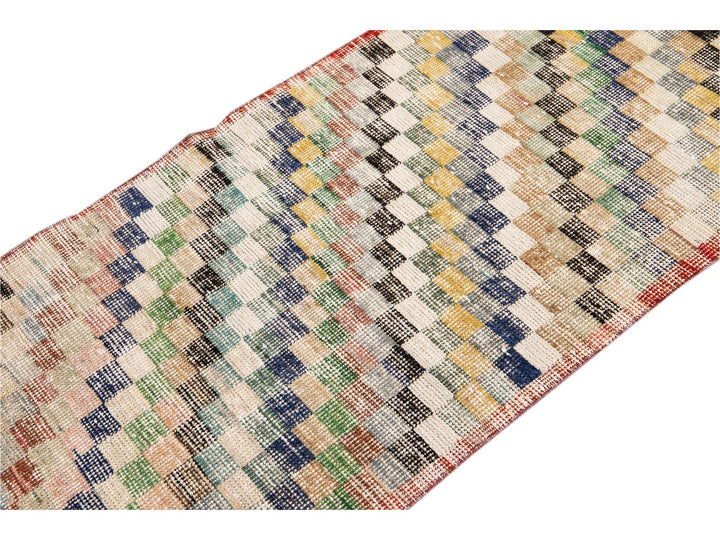 Mid-20th Century Vintage Turkish Wool Runner Rug, 2 X 9
