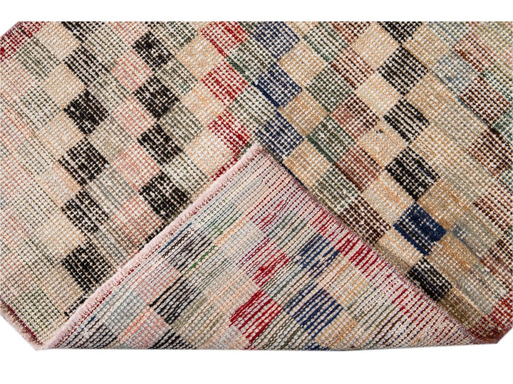 Mid-20th Century Vintage Turkish Wool Runner Rug, 2 X 9