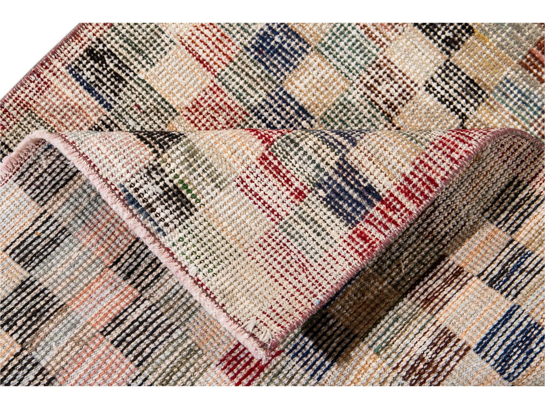 Mid-20th Century Vintage Turkish Wool Runner Rug, 2 X 9