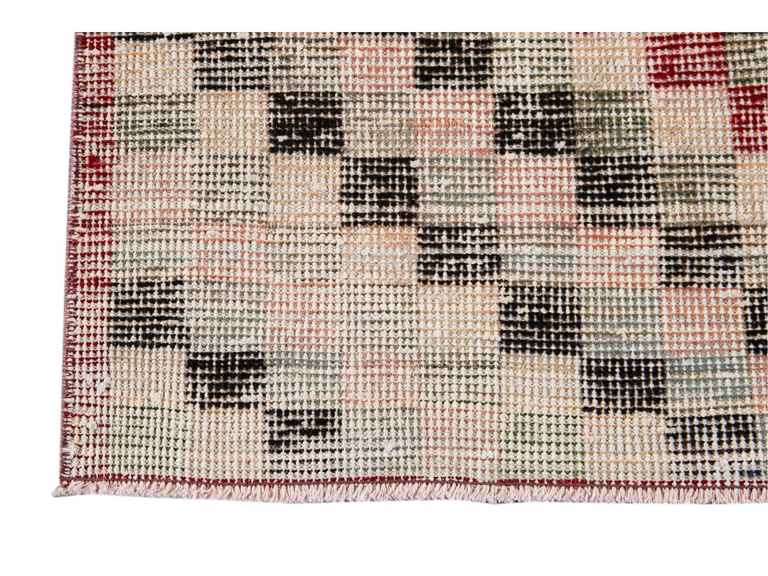 Mid-20th Century Vintage Turkish Wool Runner Rug, 2 X 9