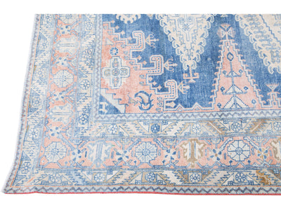 Antique Persian Heriz Shabby Chic Wool Rug 8 X 11