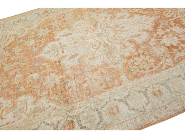 Antique Agra Wool Rug 9 X 12