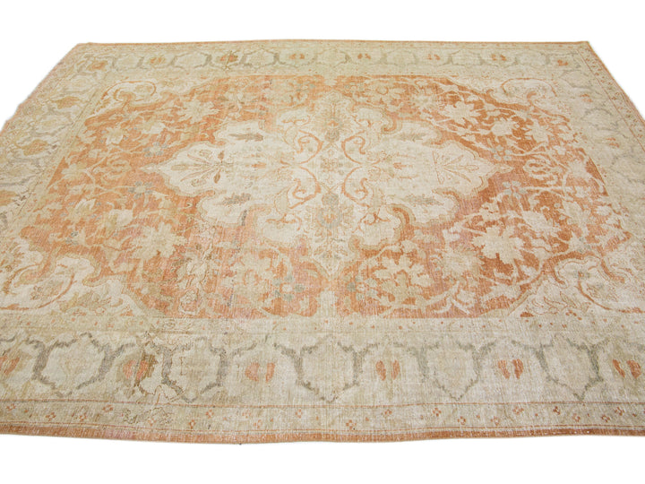 Antique Agra Wool Rug 9 X 12