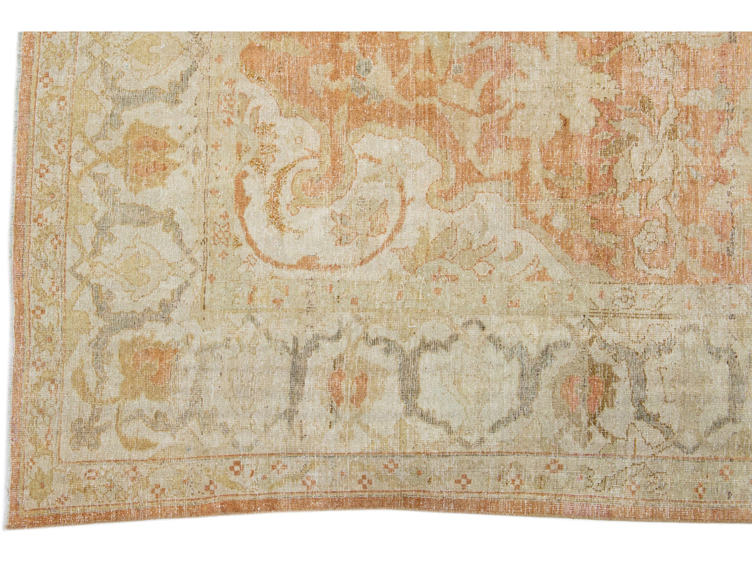 Antique Agra Wool Rug 9 X 12
