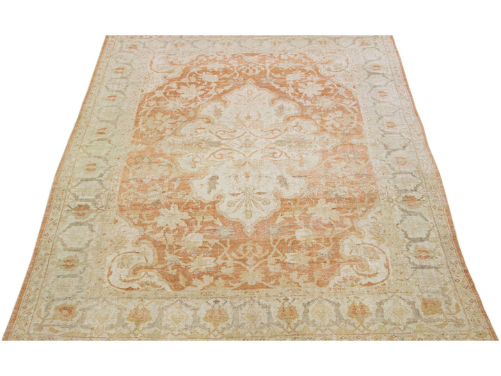 Antique Agra Wool Rug 9 X 12